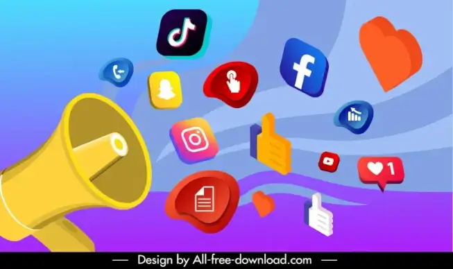 online advertising design elements modern elements megaphone web icons sketch
