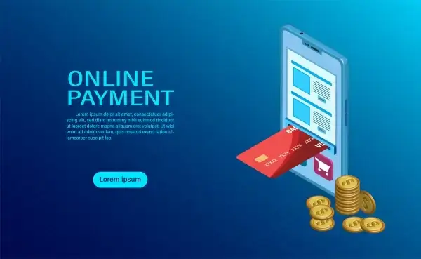online payment with mobile protection of money in cellphone transactions modern flat design isometric illustration