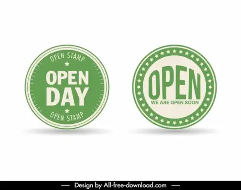 open stamp templates elegant circle design