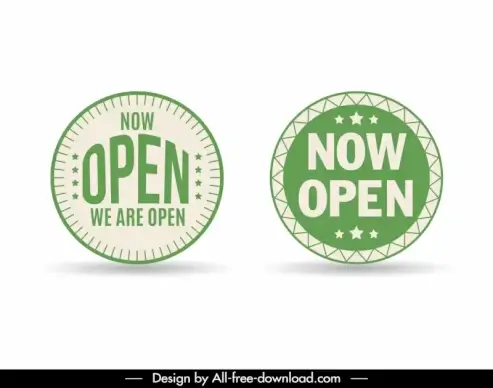 open stamp templates elegant circle stars decor