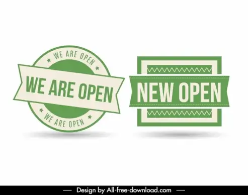 open stamps templates elegant geometric design 