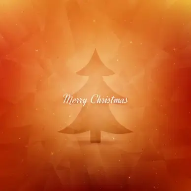orange abstract christmas tree background