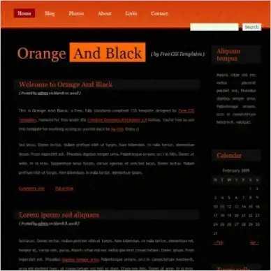 orange and black