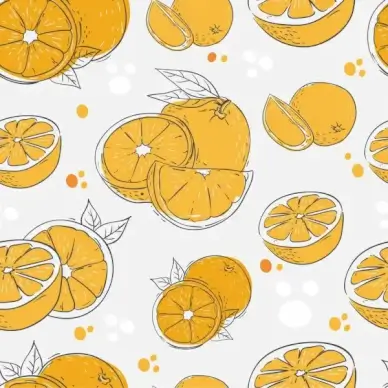 orange background classical handdrawn design