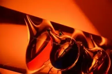 orange balls for measuring of temperature