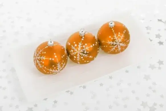 orange bauble decorations