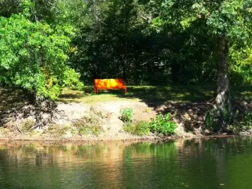 orange bench