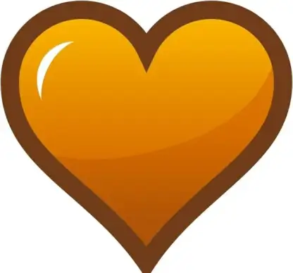 Orange Heart Icon