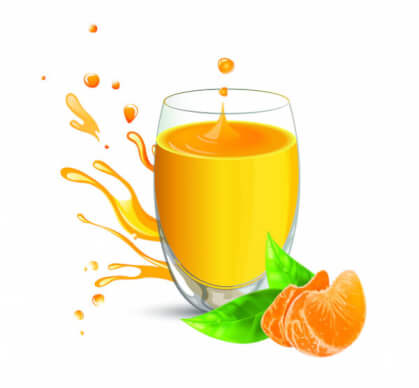 orange juice glass