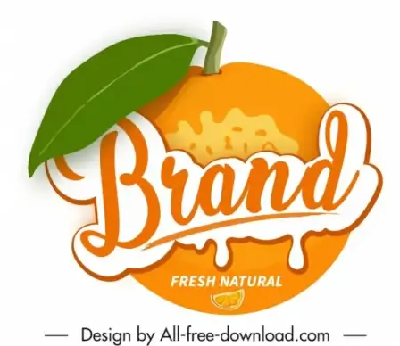 orange label template colored flat sketch
