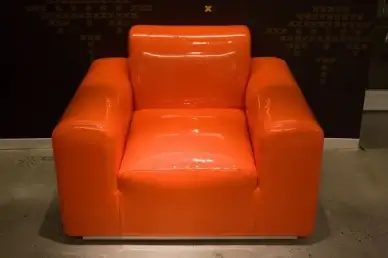 orange latex chair