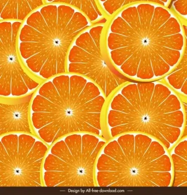 orange slices pattern colored modern design