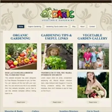 Organic Gardening Template