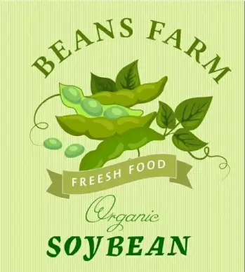 organic soybean advertisement green symbol decoration