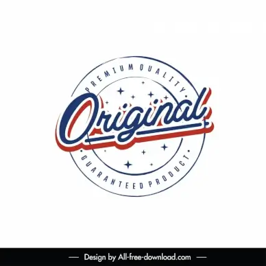 original stamp template circle shape calligraphic decor