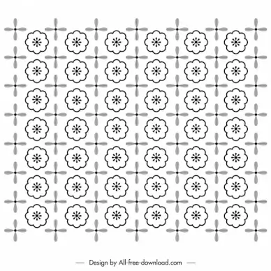 ornamental floral pattern flat repeating petals sketch