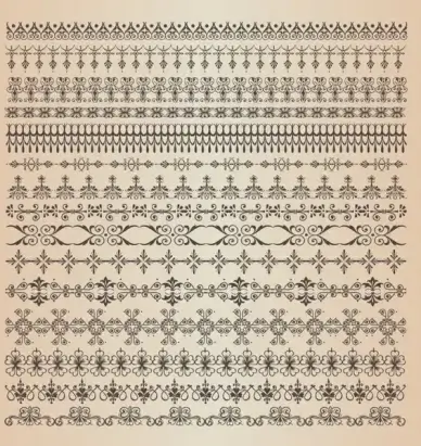 ornamental vector borders or dividers