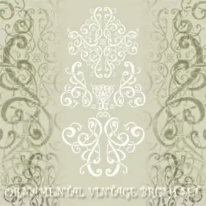 Ornamental vintage brush set 1