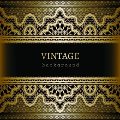 ornate lace and vintage background vector graphics