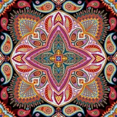 ornate paisley pattern seamless vector