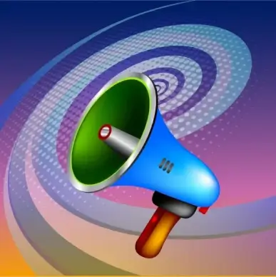 outdoor advertising design elements handy speaker whirling background