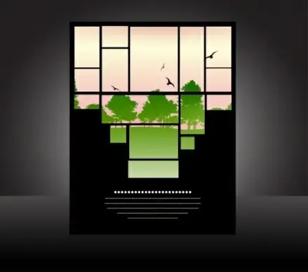 outdoor scenery background window view contrast birds decoration