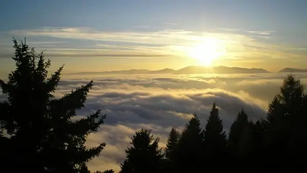 over the clouds