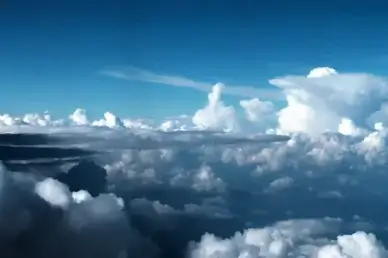 over the clouds