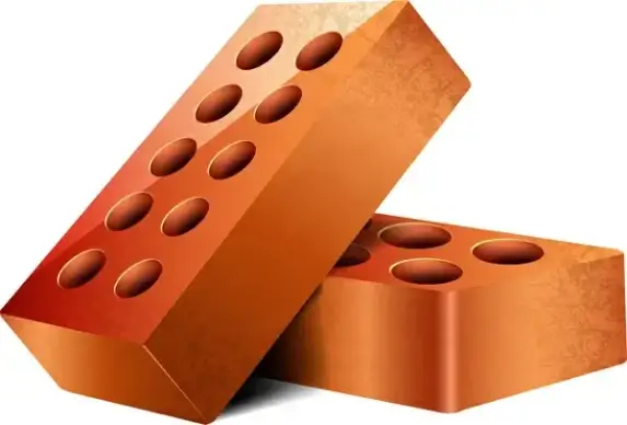 overlapping bricks closeup icon
