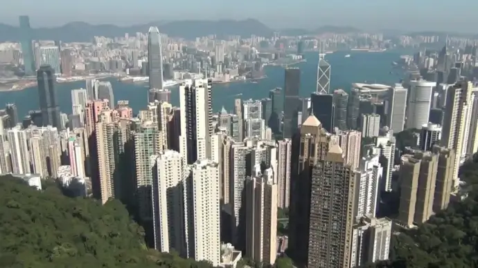 overview of modern city from mountain
