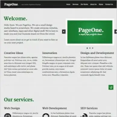 PageOne Template