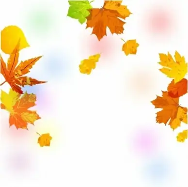 Painted Autumn Leaves Background