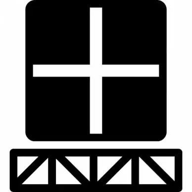 pallet sign icon flat contrast silhouette geometric design