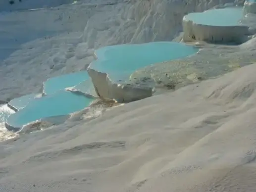 pamukkale lime sinter terrace calcium
