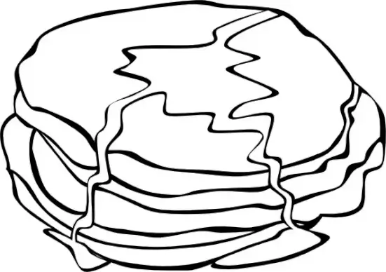 Pan Cakes (b And W) clip art