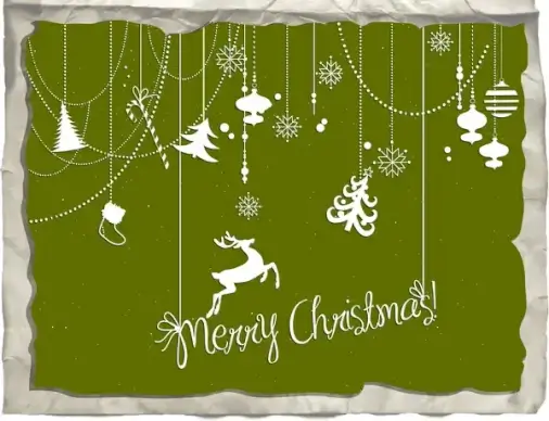 paper merry christmas card decor