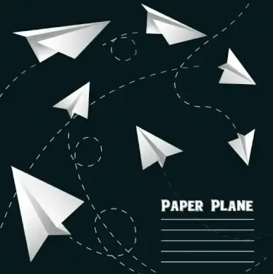 paper plane icons 3d design flying objects