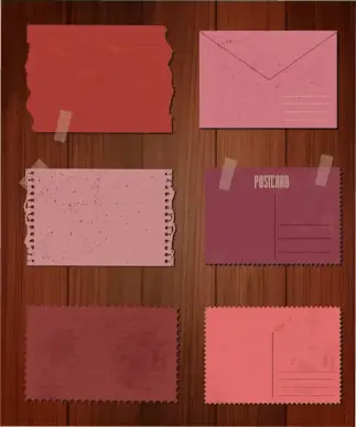 paper post note on wood background