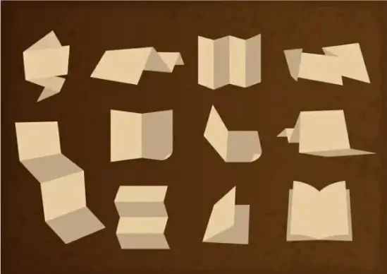 paper sheets collection various origami types