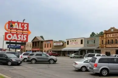 parking lot at an oasis in the black hills south dakota