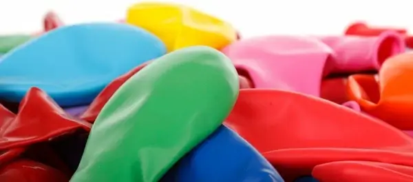 party balloons on white