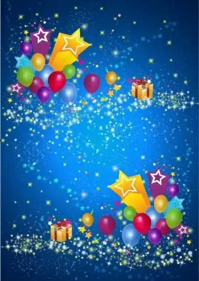 Party Star and Balloon Background