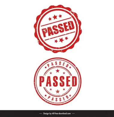 pass stamp template circle shape