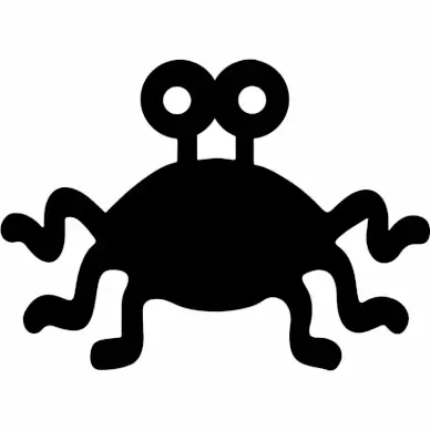 pastafarianism sign icon flat symmetric silhouette sketch
