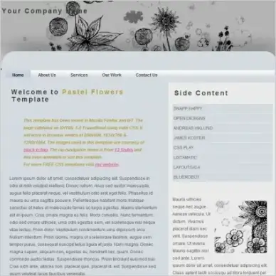 Pastel Flowers Template