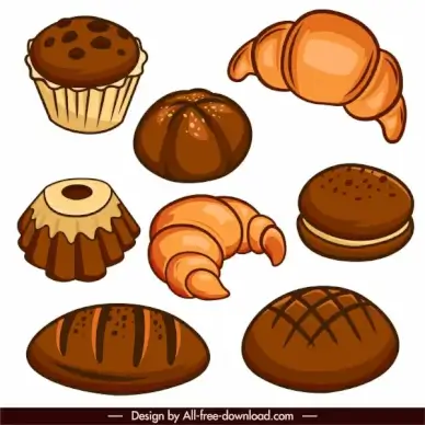 pastry design elements classical design handdrawn sketch