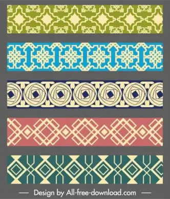 pattern elements templates elegant classical flat symmetric repeating