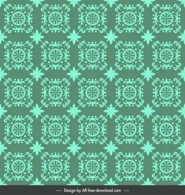 pattern template classical repeating symmetric decor dark green