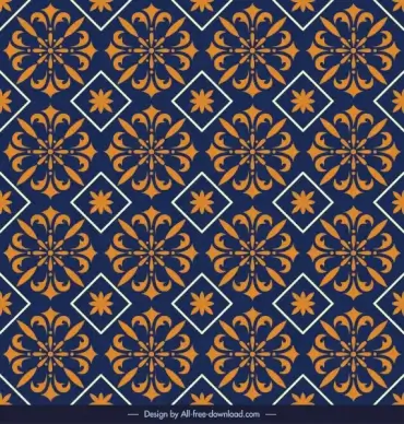 pattern template classical repeating symmetric petals sketch