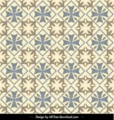 pattern template flat symmetrical retro decor